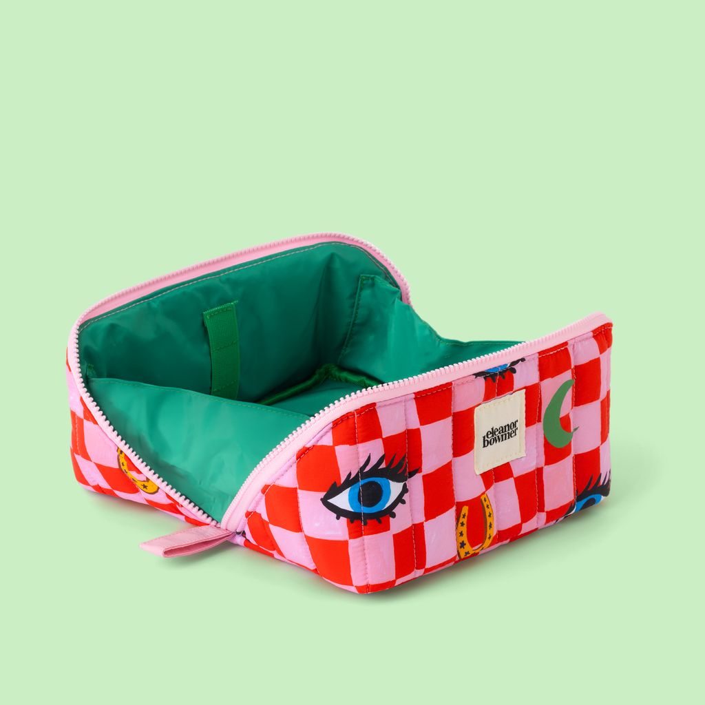Checkmark Icons Flat Lay Toiletry Bag