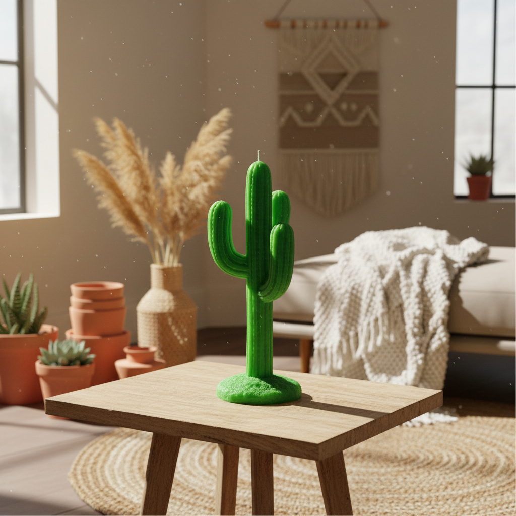 Bougie Cactus Vert
