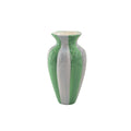 Vaso da fiori - Vaso a pieghe - Ceramica - Lilla/Verde - 16,5x16,5x29,5 cm
