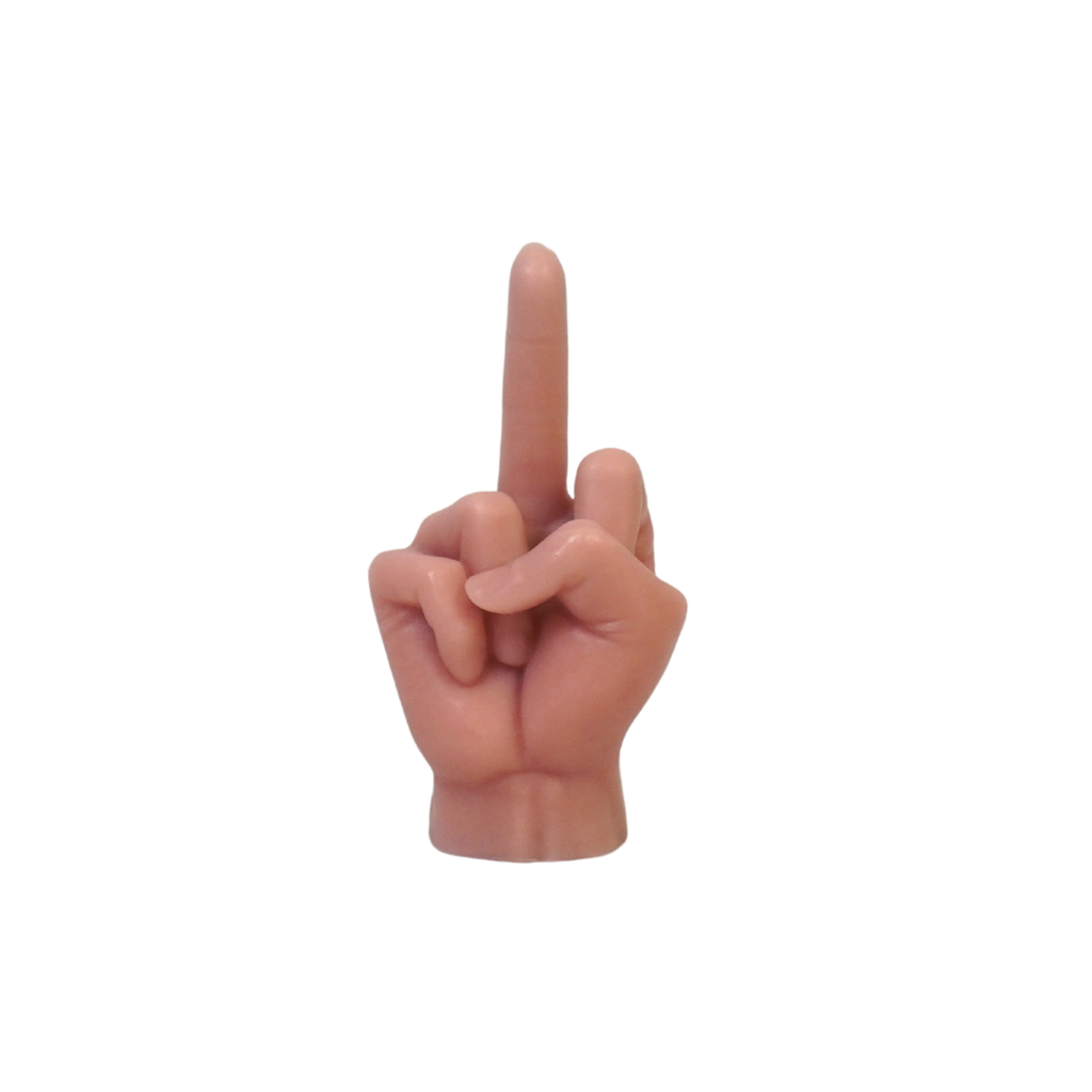 Candle - Middle Finger - Wax - Pink - 310 grams - 10x9x17cm