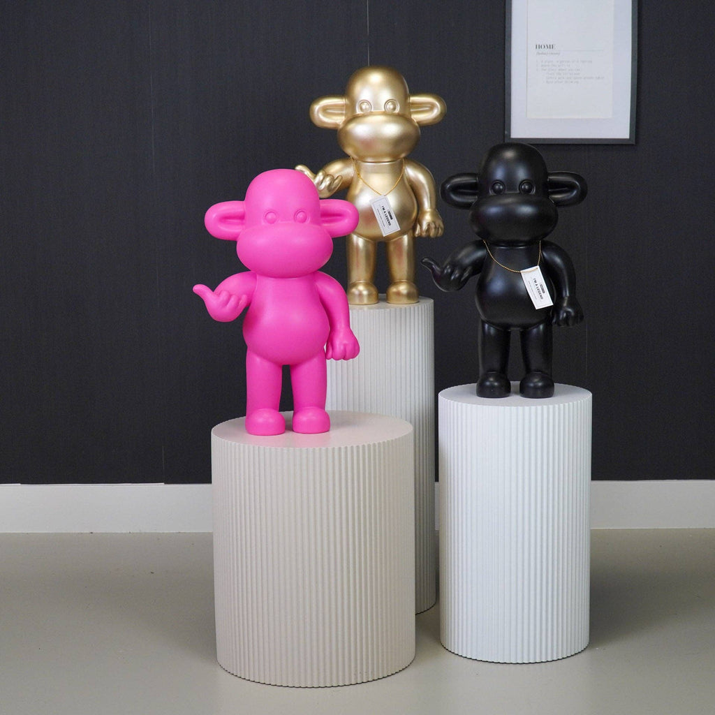 Ornament - Hanging Loose Monkey Figurine 'The Legend' - Poly resin - Pink - 33x21x50cm