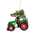 Boule de Noël Tracteur Vert de Noël