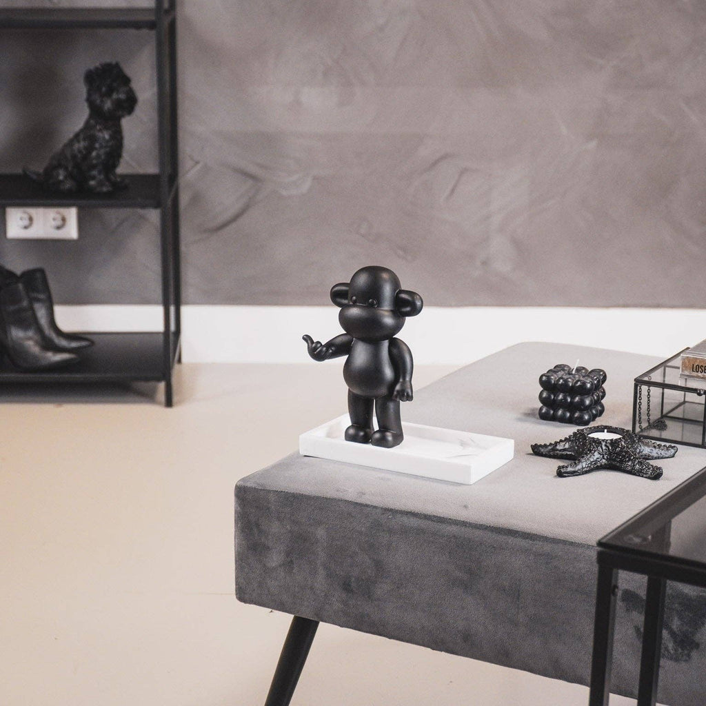Statuetta Scimmia Hang Loose "La Leggenda" - Nero S