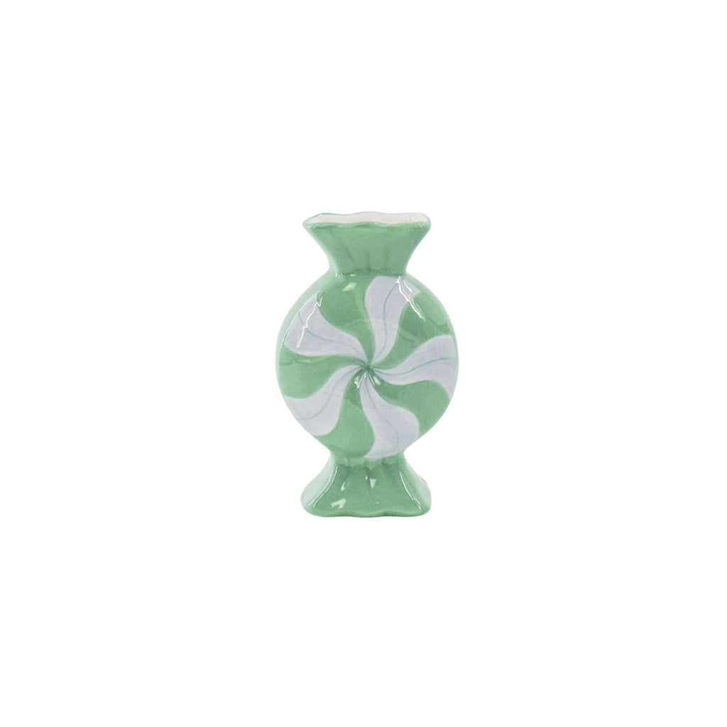 Vaso fiori - Caramella mou - Ceramica - Lilla/Menta - 12x6,5x20cm