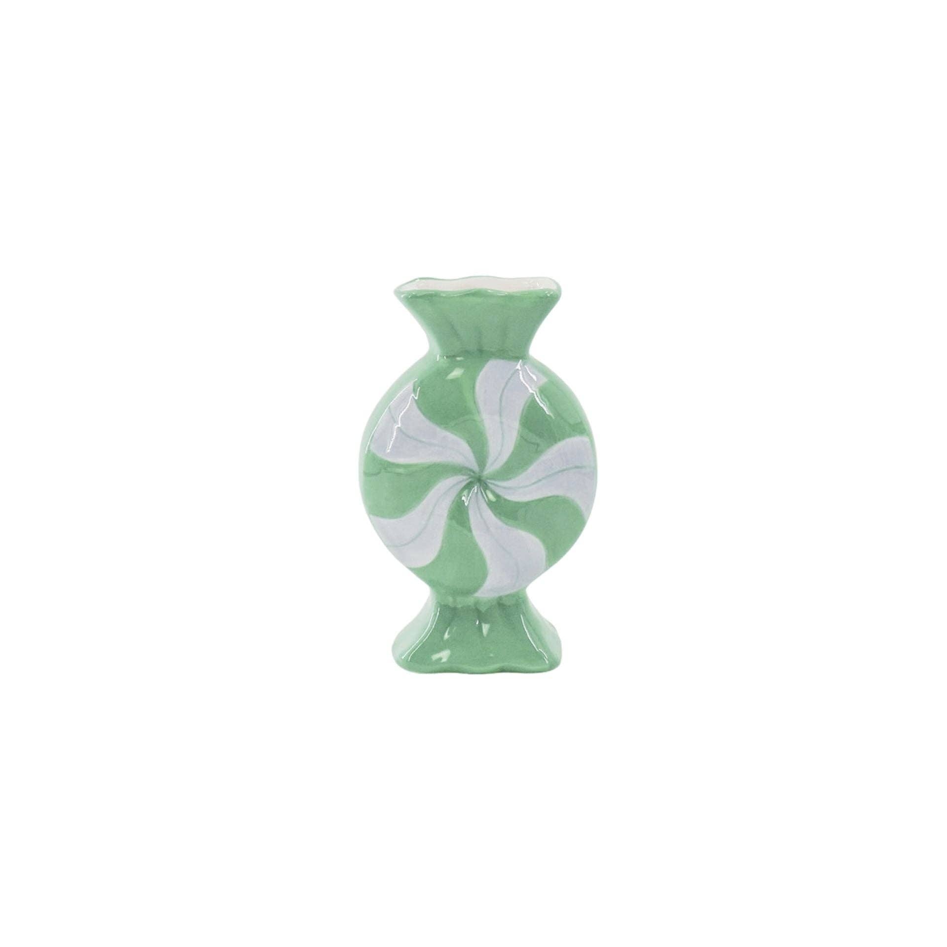 Vaso fiori - Caramella mou - Ceramica - Lilla/Menta - 12x6,5x20cm