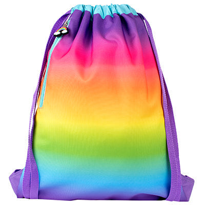 Sac à cordon avec bandoulière – arc-en-ciel