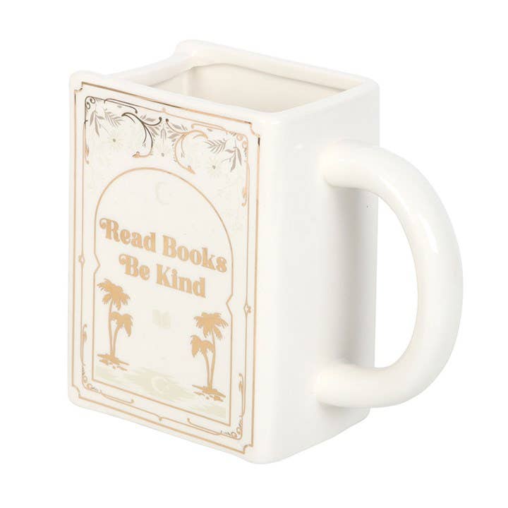 Tazza a forma di libro "Read Books, Be Kind"