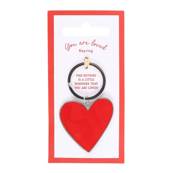 Heart-shaped keychain "You Are Loved"