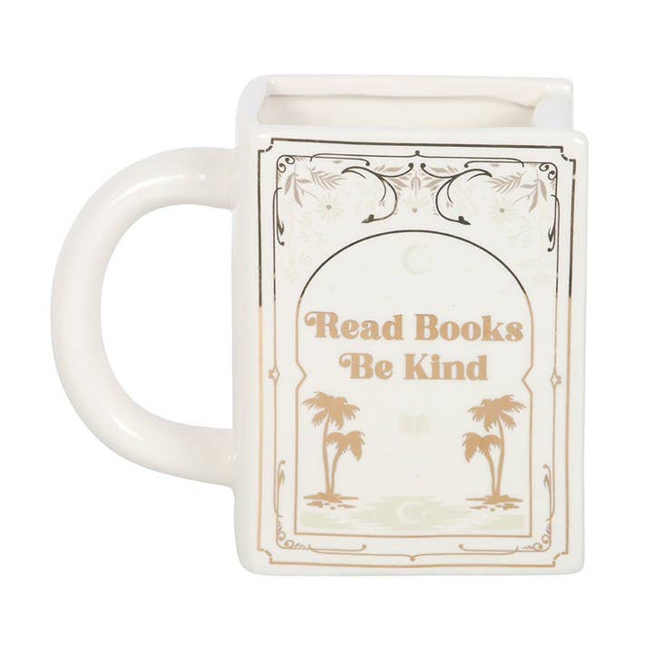 Tazza a forma di libro "Read Books, Be Kind"