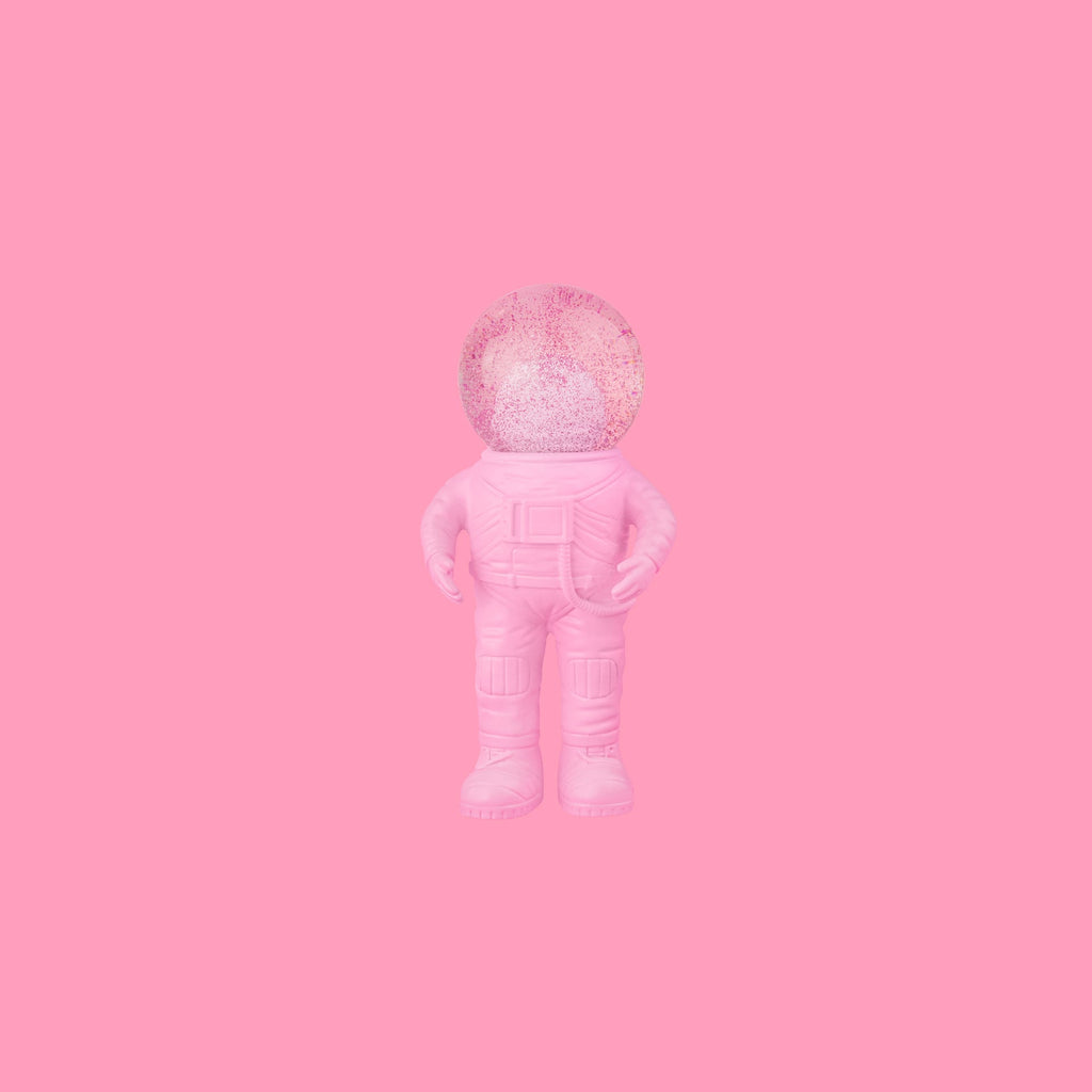 boule a neige astronaute petit rose donkey