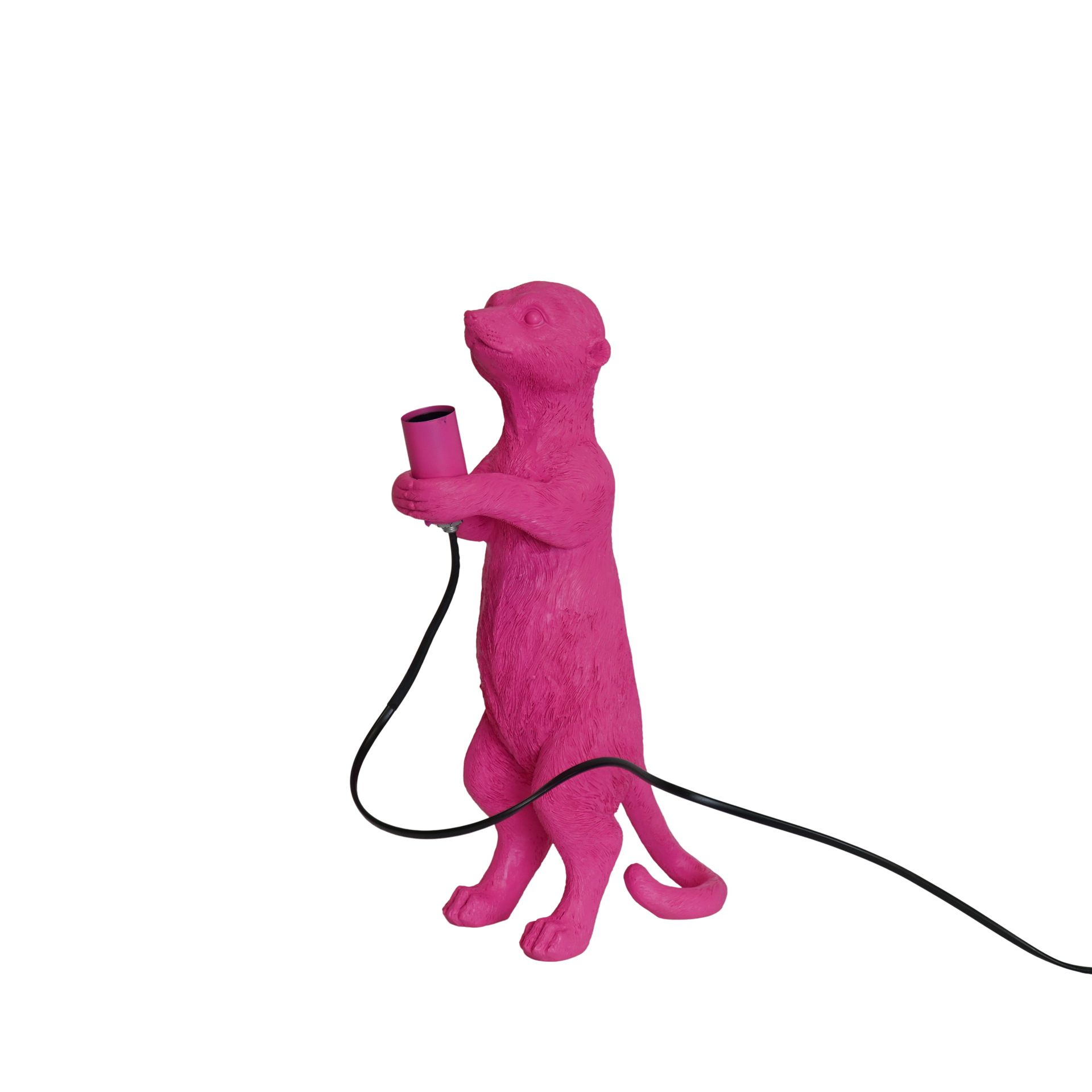 Lampada da tavolo - Suricato - Resina - Rosa - 15x10x38cm