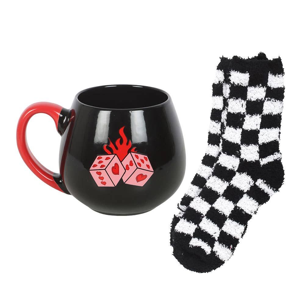 Cofanetto Tazza & Calzini Rebel Romance – Dadi Infuocati