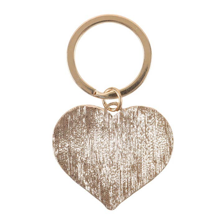 Pair of heart-shaped keychains for sisters at heart