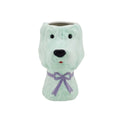 Vaso - Vaso per fiori Cane - Menta/Lilla - 13x14x21cm