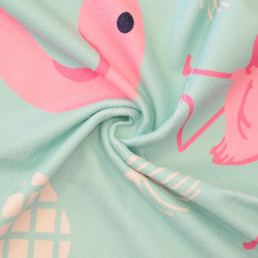 Pink Flamingos Beach Towel