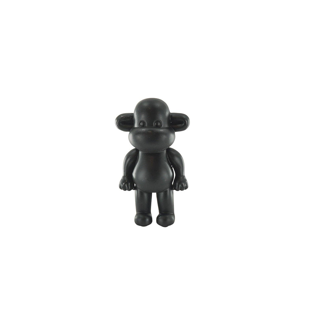 Ornamento - Statuetta Scimmia 'La Leggenda' - Poliresina - Nero - 20,5x13,5x35 cm