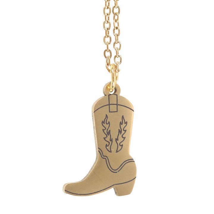 Collier botte de cow-boy sur carte de vœux