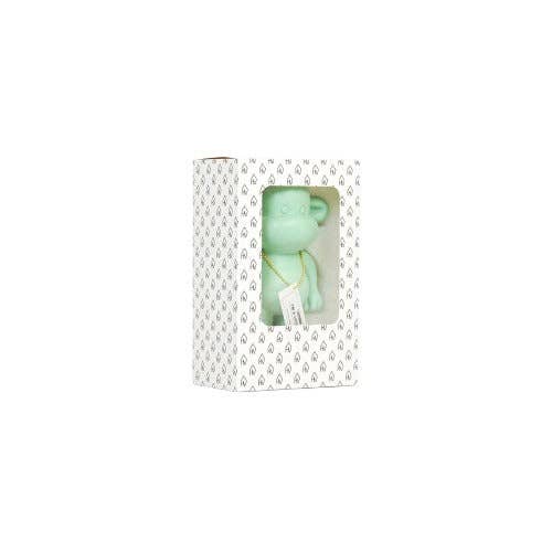 Ornamento - Statuetta Scimmia "La Leggenda" - Poliresina - Verde menta - 11x7x19cm