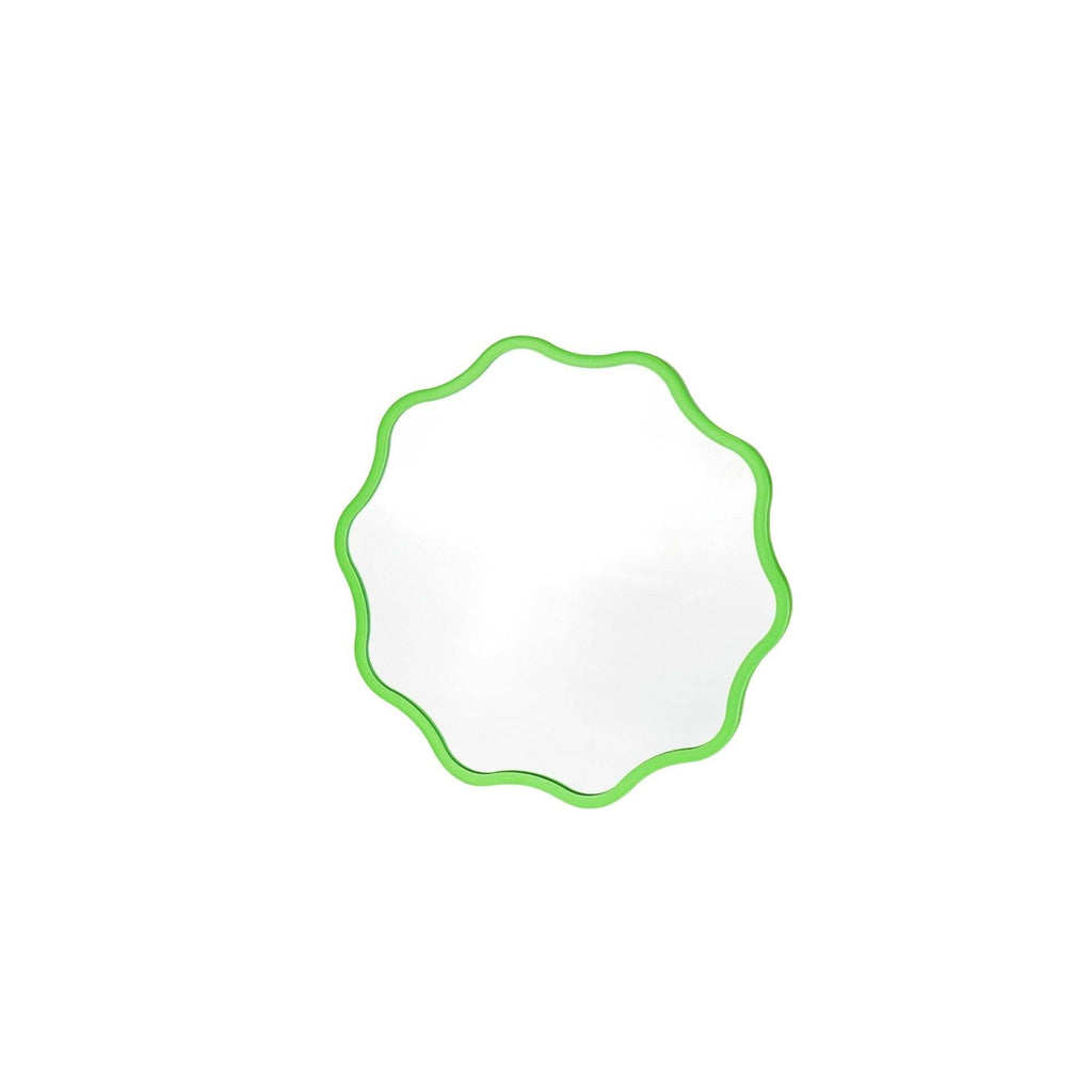 Specchio per il trucco - Rotondo - Verde - 25x1x25cm