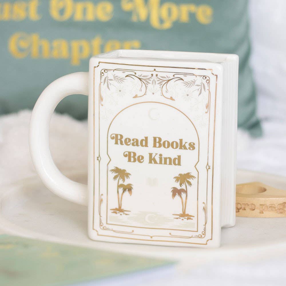 Tazza a forma di libro "Read Books, Be Kind"