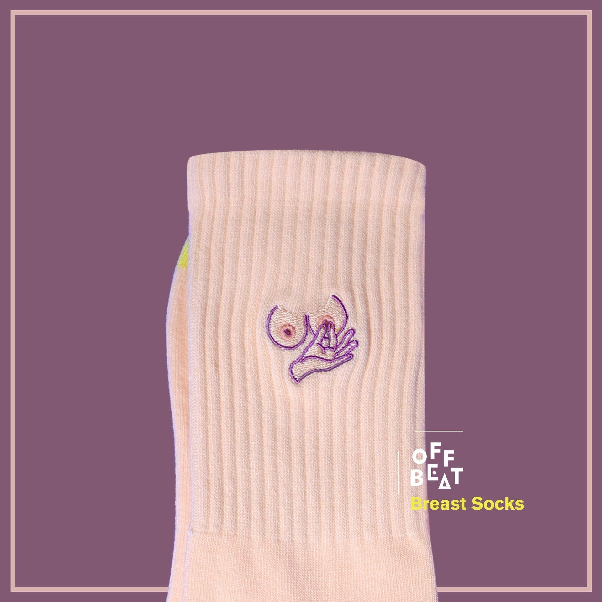 Chaussettes brodées Seins