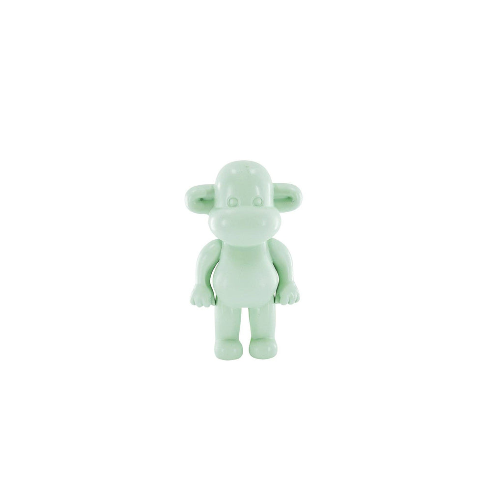 Ornamento - Statuetta Scimmia "La Leggenda" - Poliresina - Verde menta - 11x7x19cm