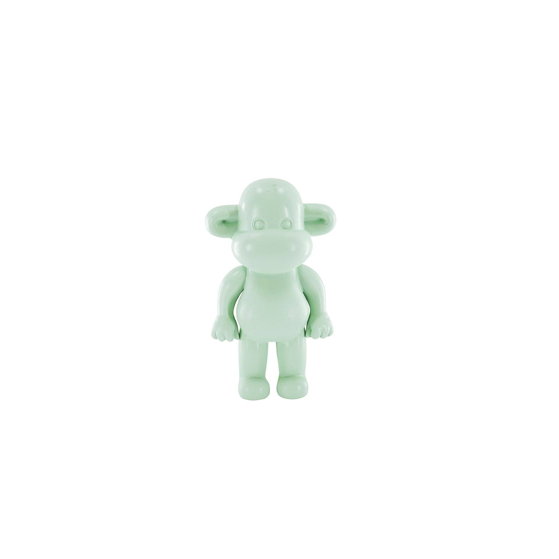 Ornamento - Statuetta Scimmia "La Leggenda" - Poliresina - Verde menta - 11x7x19cm