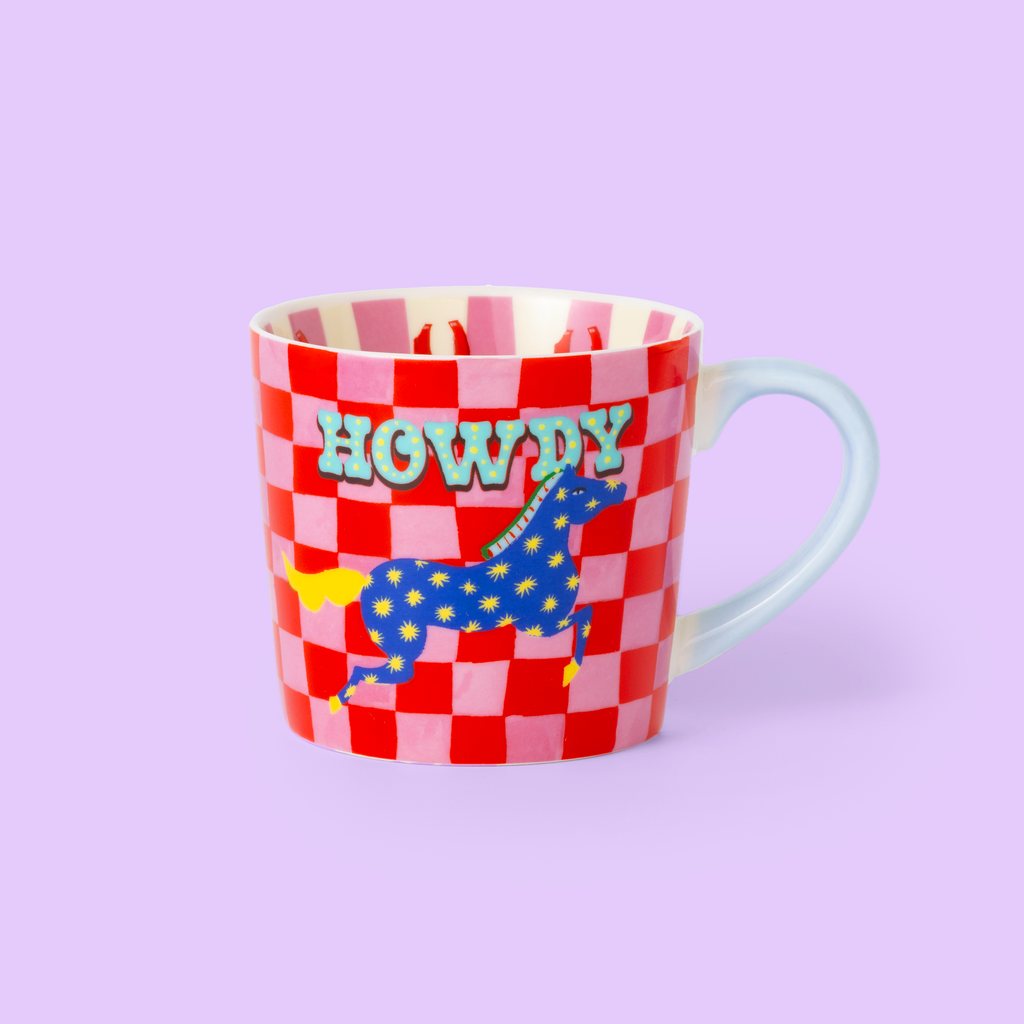 "Howdy" Horse Mug