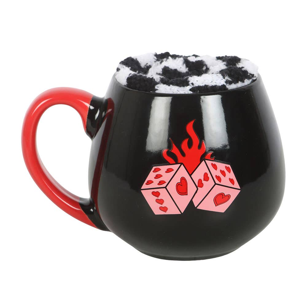 Cofanetto Tazza & Calzini Rebel Romance – Dadi Infuocati