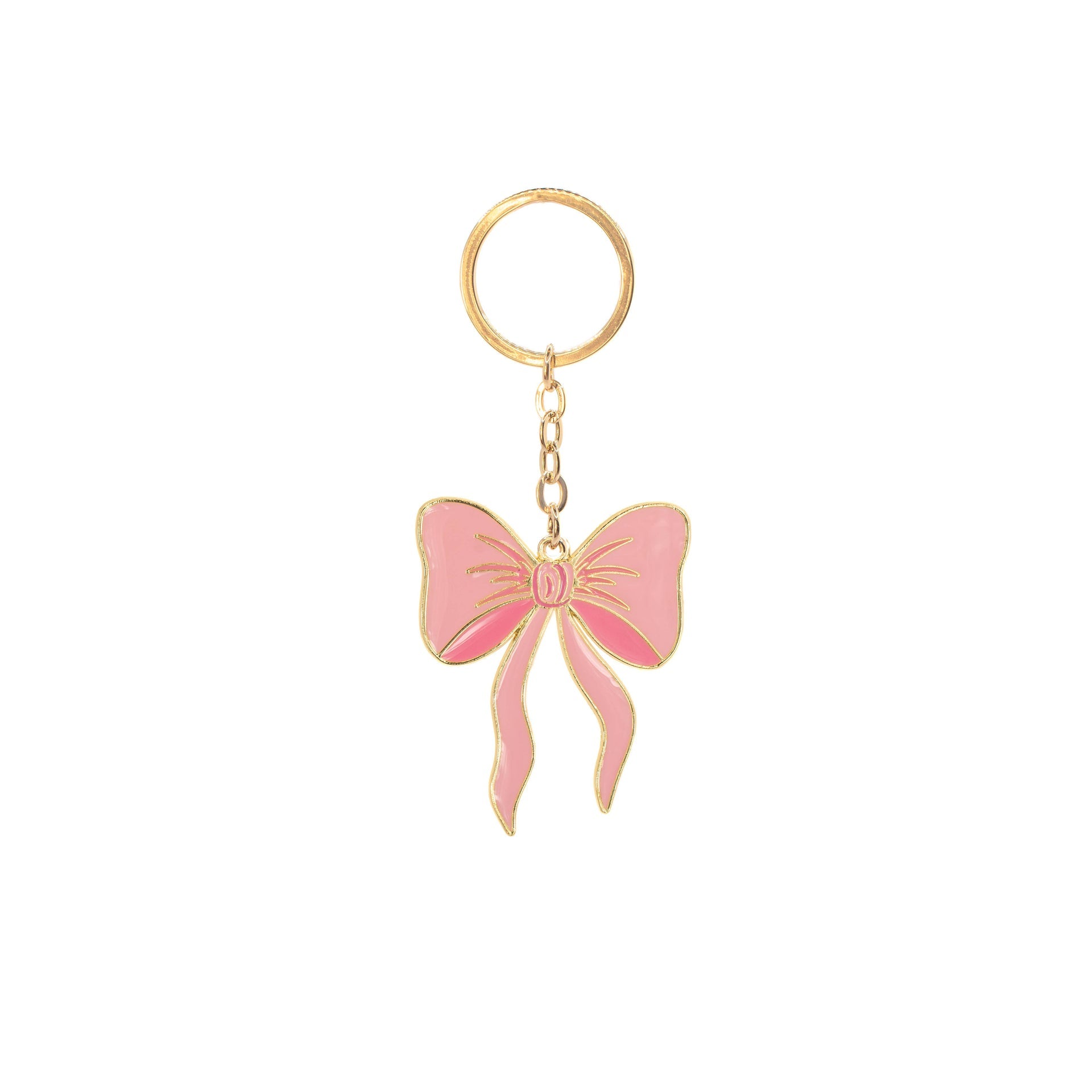 Pink Bow Keychain