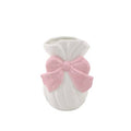 Vaso - Ciotola - Dolomite - Bianco/Rosa - 11x10x16cm