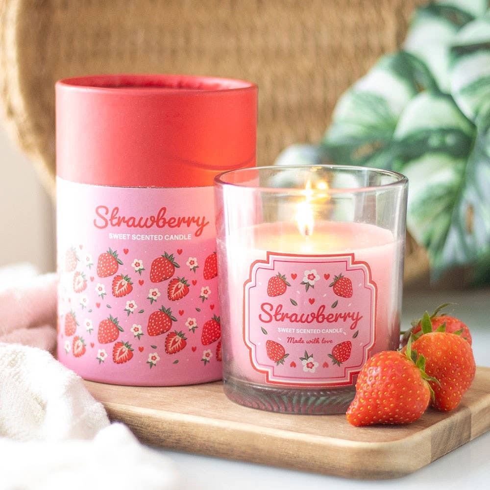Bougie parfumée à la fraise