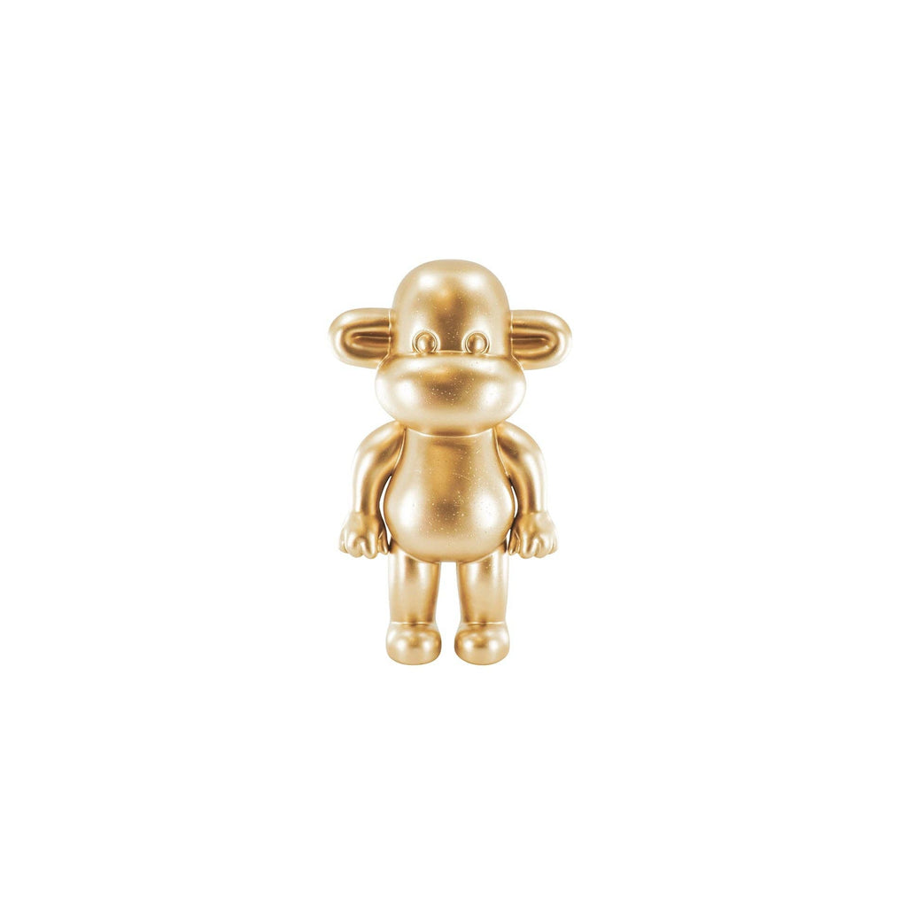 Ornamento - Statuetta Scimmia 'La Leggenda' - Resina - Oro - 20,5x13,5x35cm