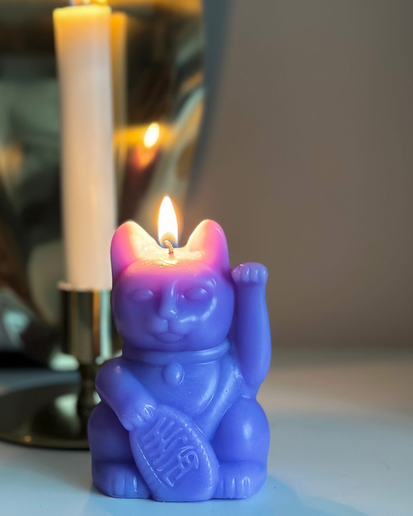 Candela Gatto Portafortuna Lilla