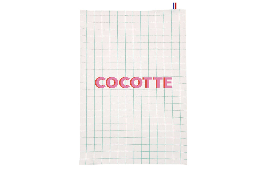 Torchon Cocotte Les Petits Noms Pied de Poule – vue principale