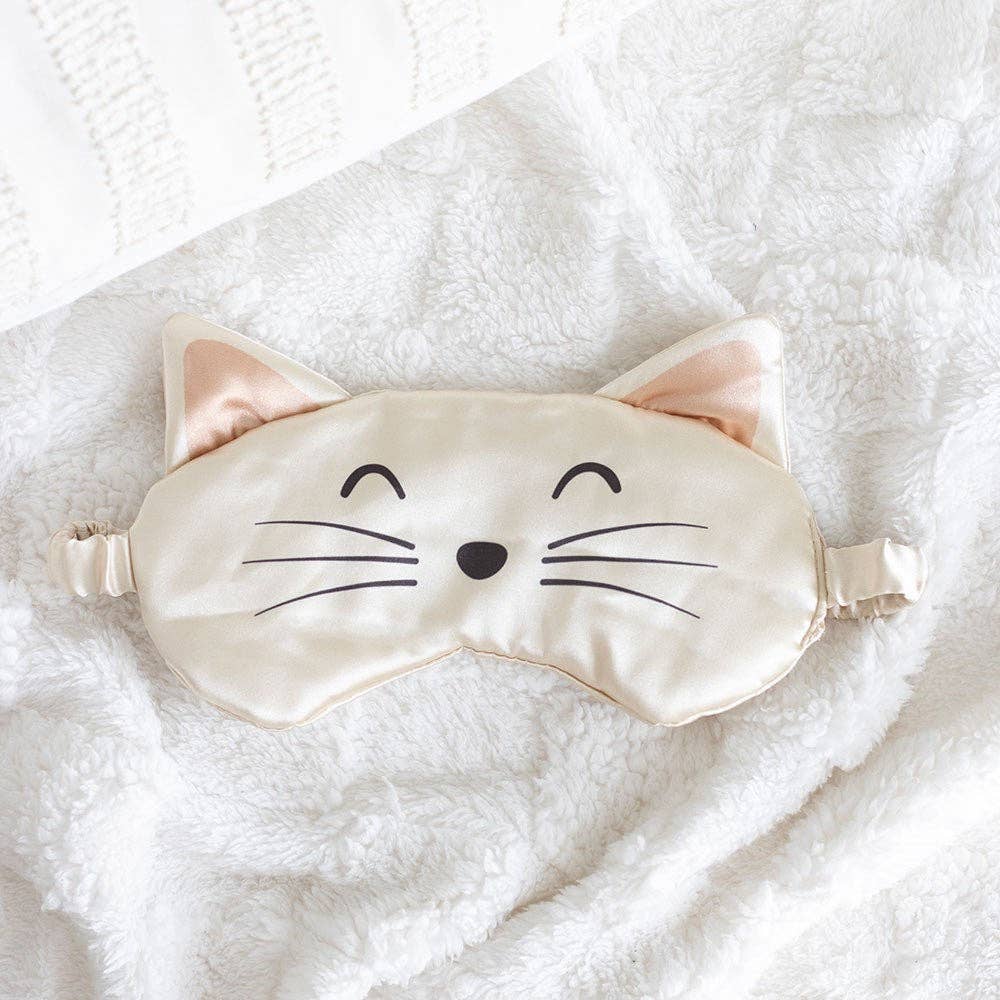 Maschera da Notte Gatto in Raso