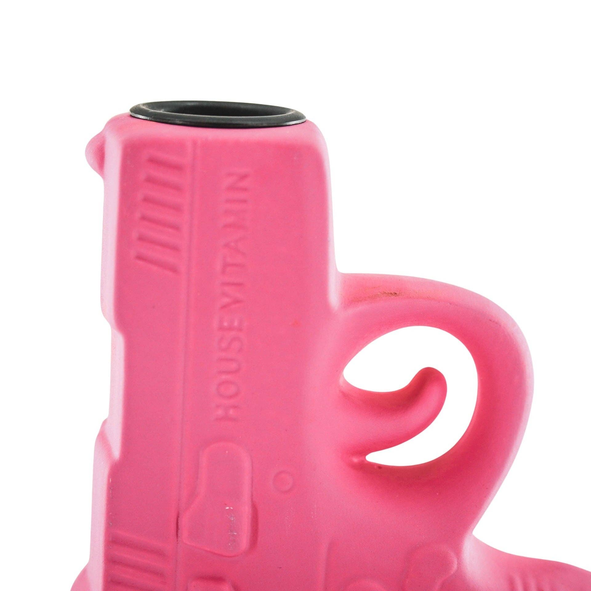 Portacandela - Pistola - Ceramica - Rosa Neon - 12x5x12cm