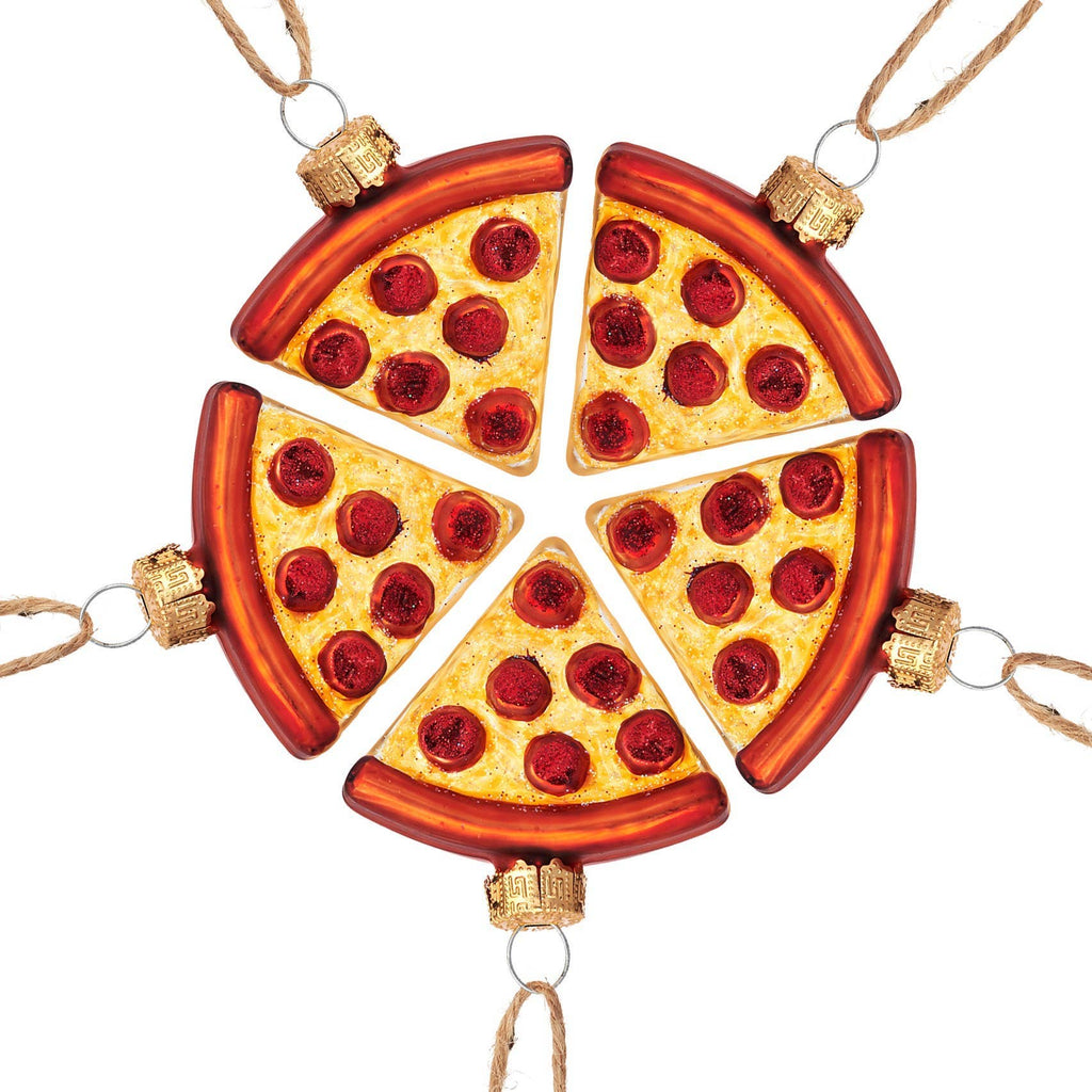 Boules de Noël Part de Pizza 5-Pack