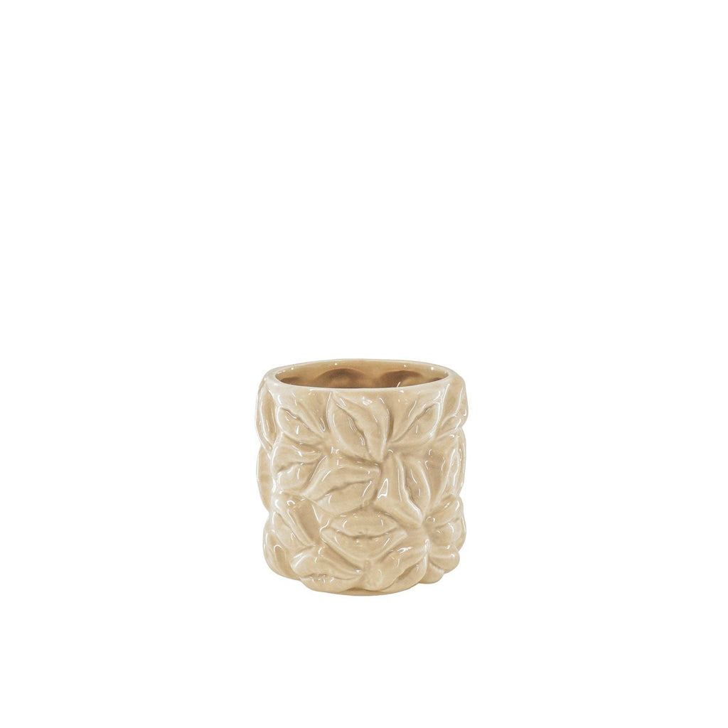 Vaso - Baci - Ceramica - Beige - 11x11x11,5cm