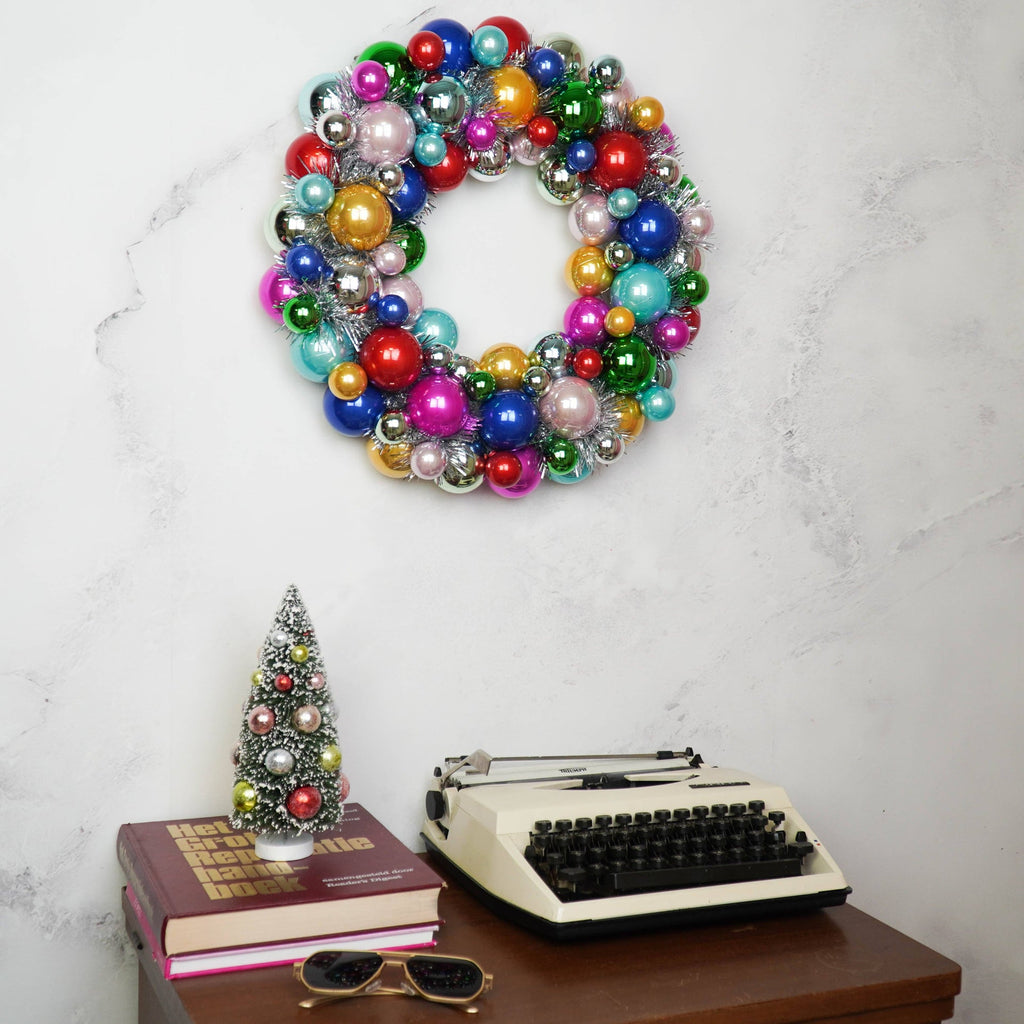 Couronne de Noël - Boules de Noël - Multicolore