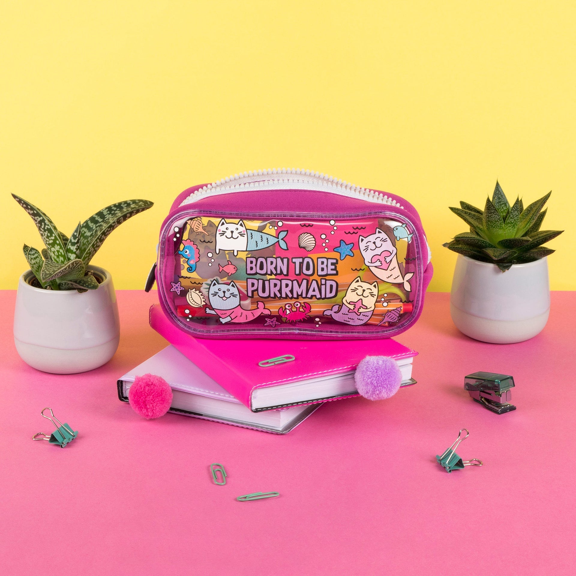 Trousse scolaire – chat sirène