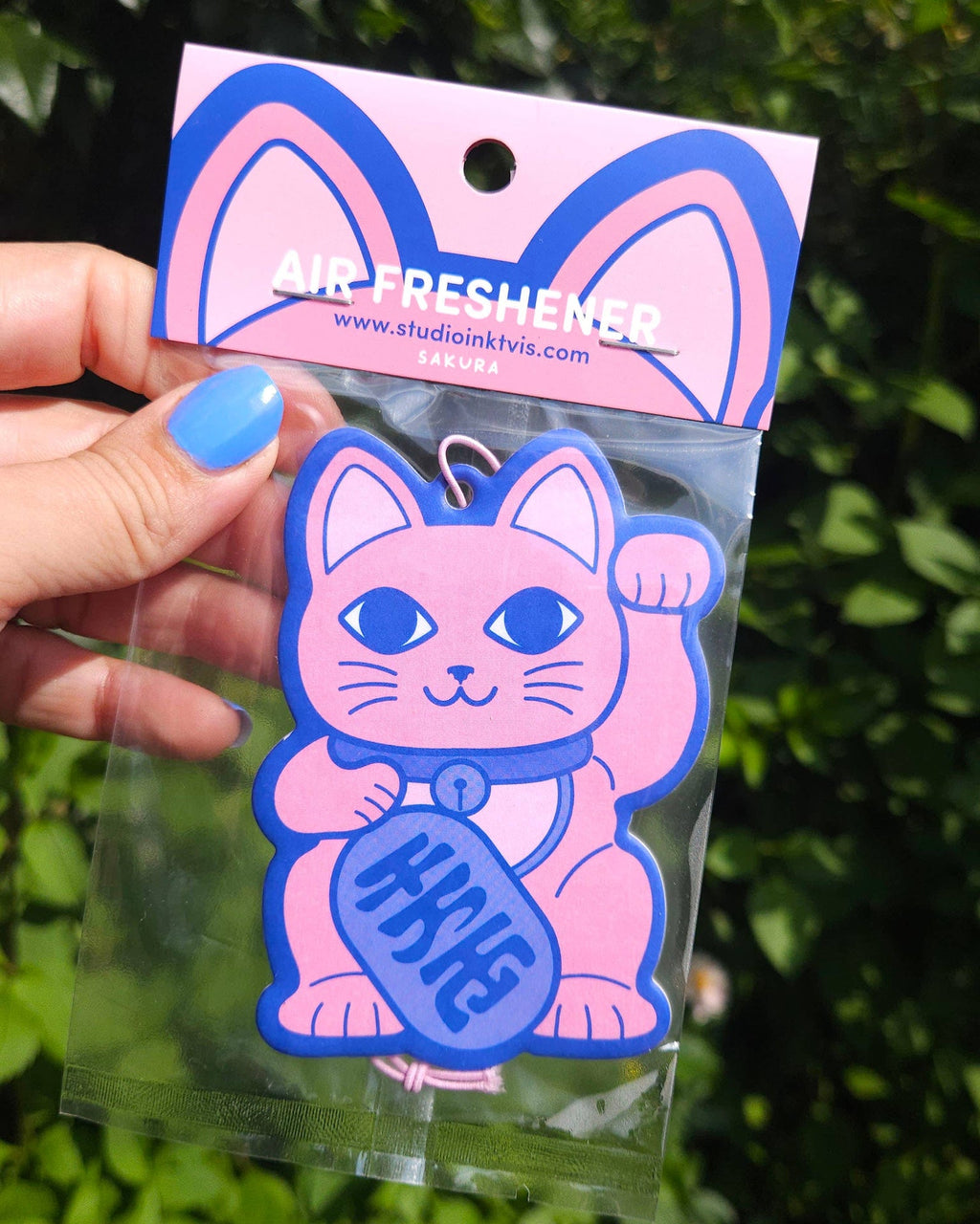 Lucky Cat Air Freshener – Sakura Scent