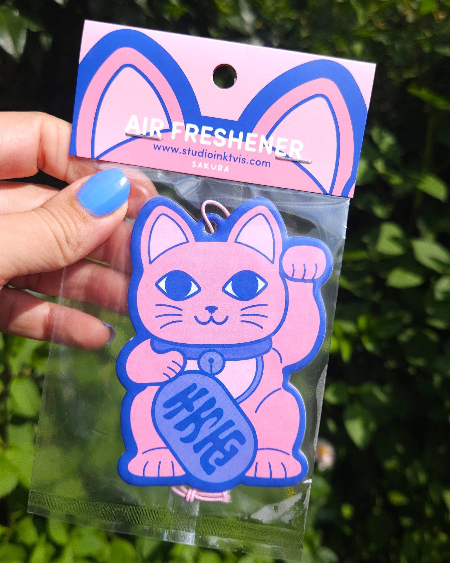 Lucky Cat Air Freshener – Sakura Scent