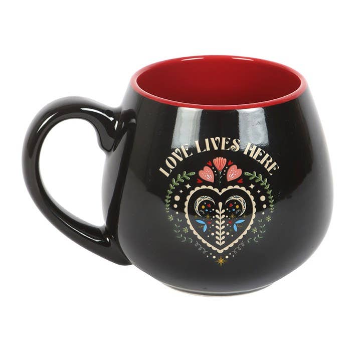Tazza Folk Heart "L'amore abita qui"