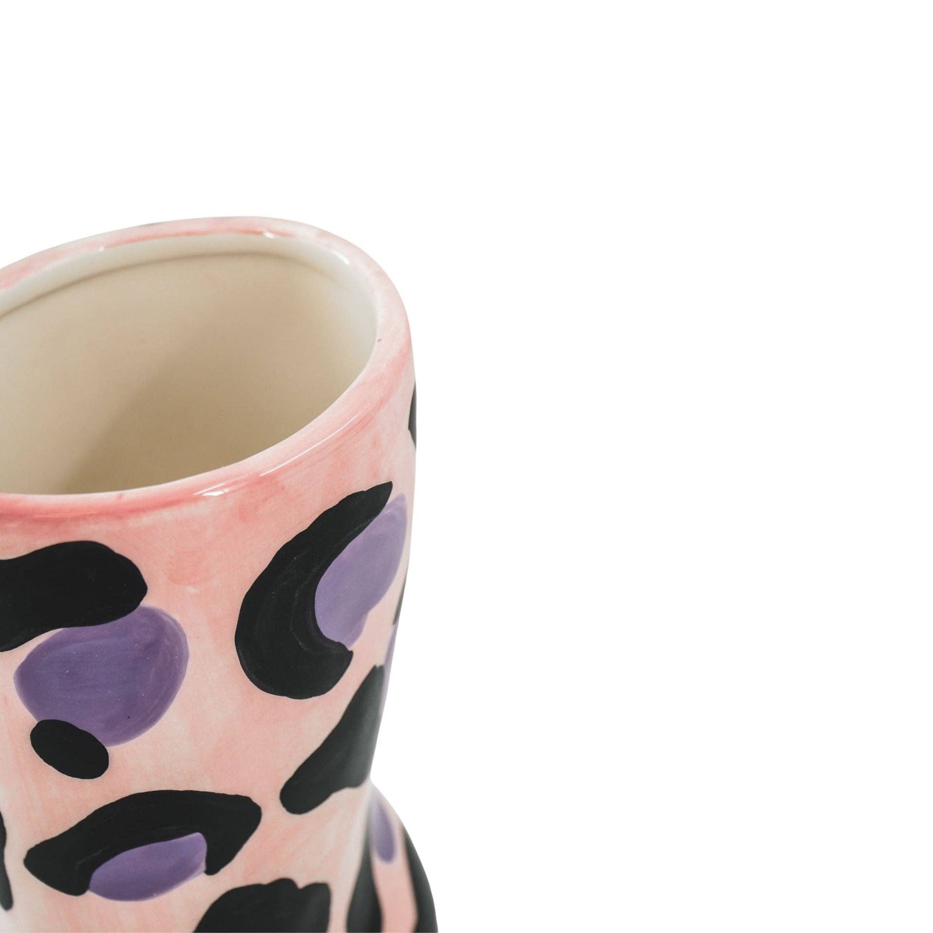 Vaso Stivale Stampa Leopardata - Rosa/Arancio
