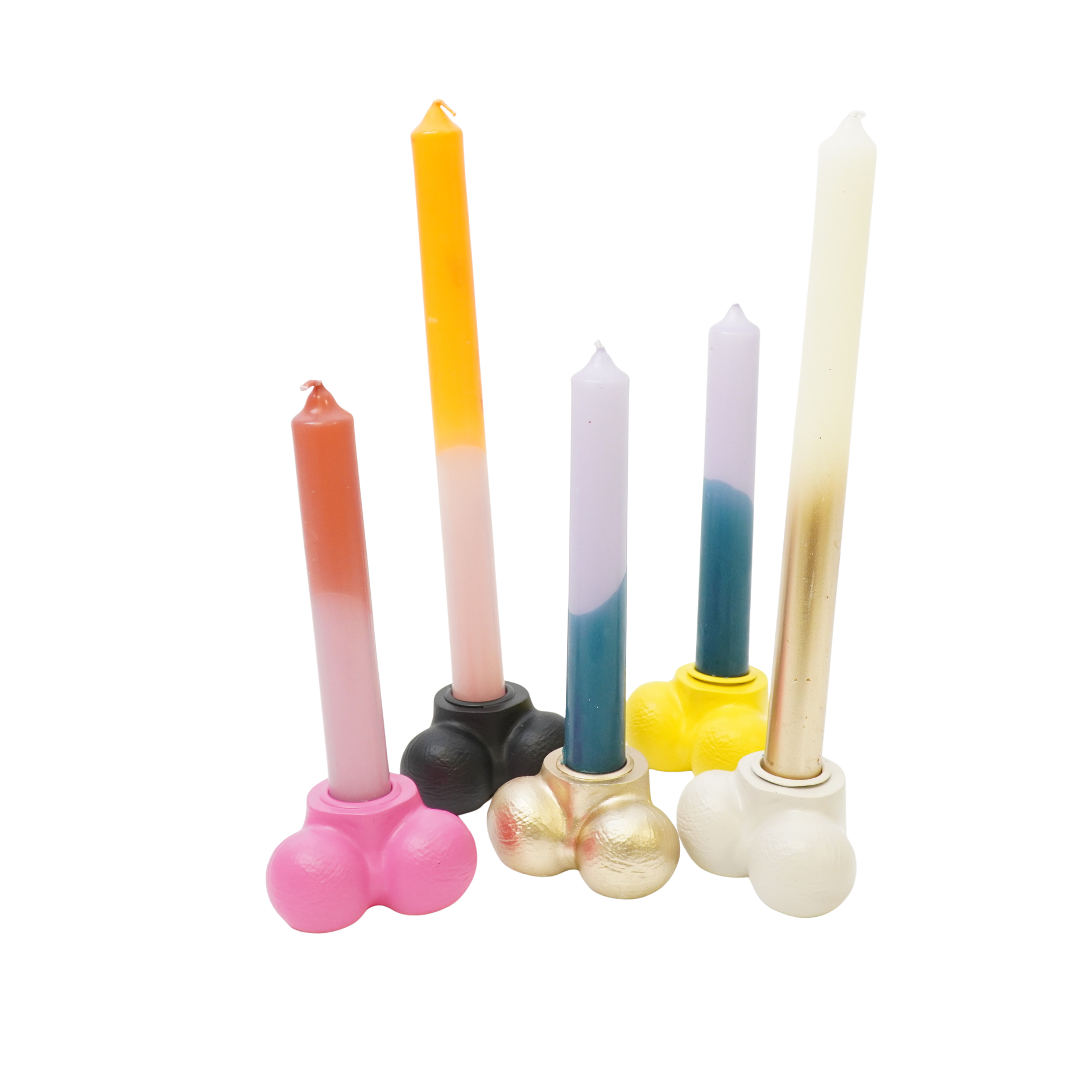 Candelabro - Scrotum - Poliresina - Sabbia - 7,5x5,5x4cm