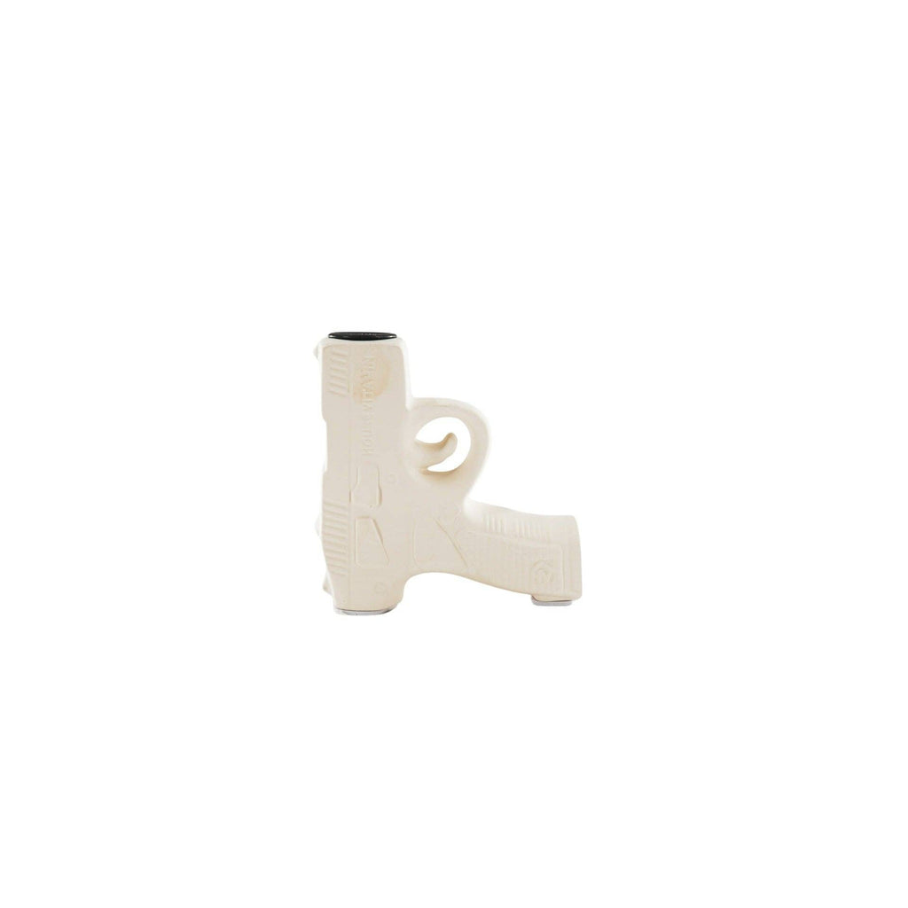 Candlestick - Pistol - Ceramic - White - 12x5x12cm