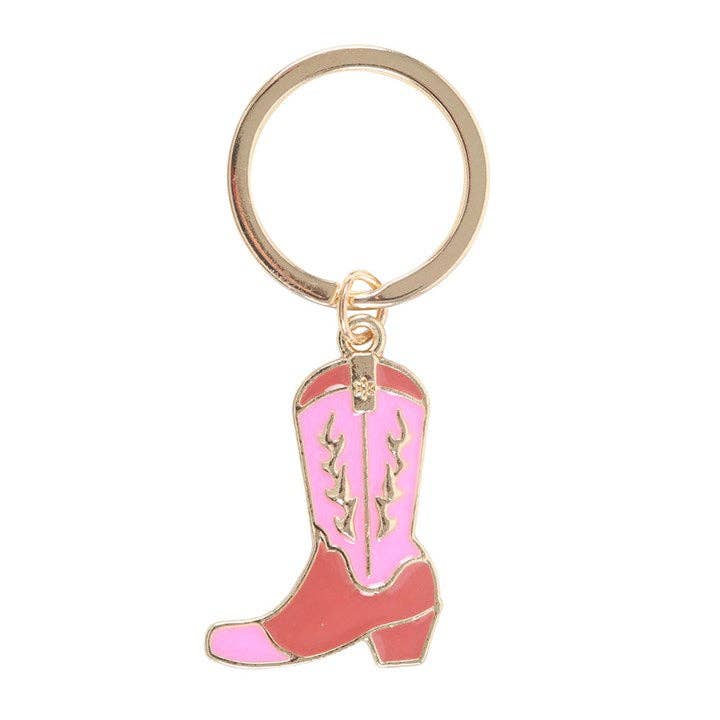 Portachiavi Stivale da Cowboy Rosa