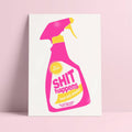 Postcard Rhizography Cleaning Spray “Shit Happens”