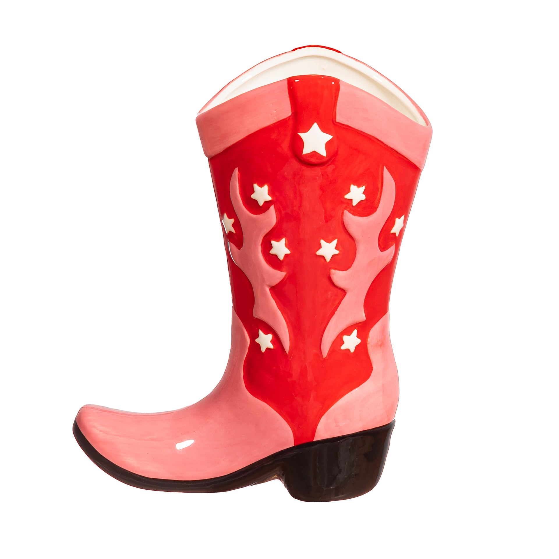Vaso Stivale da Cowboy Rosso